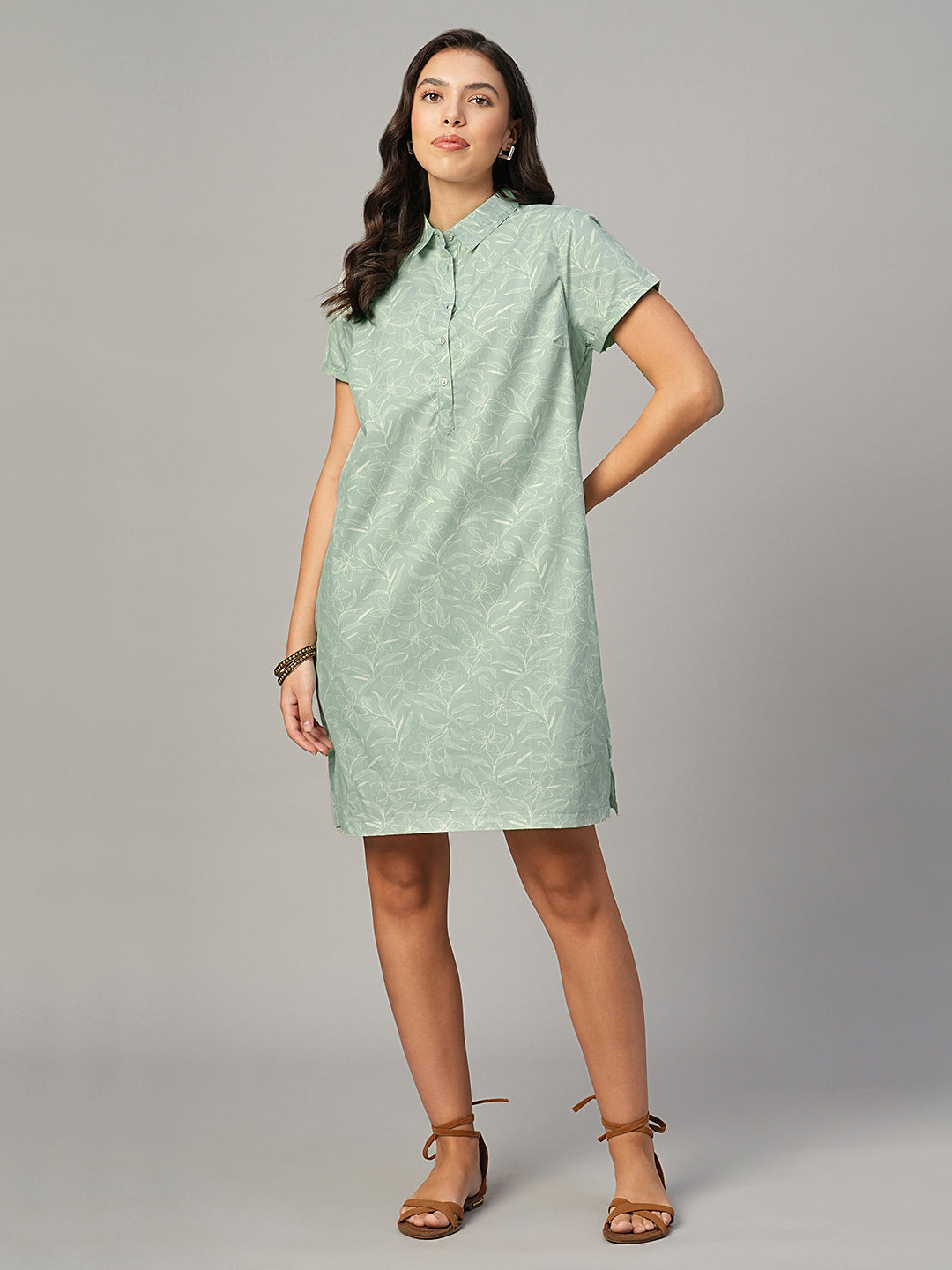 Buy Women's 100% Cotton Casual Wear Regular Fit Dress|Cottonworld