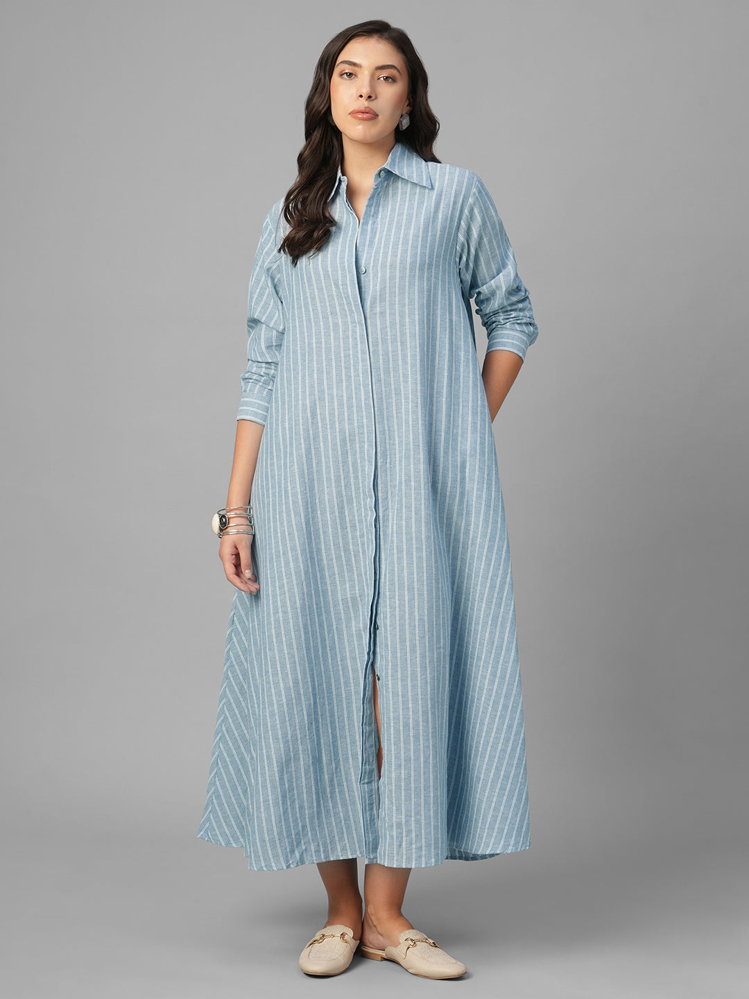 Buy Women's Linen Cotton Casual Wear Regular Fit Dress|Cottonworld Buy Women's Linen Cotton Casual Wear Regular Fit Dress|Cottonworld