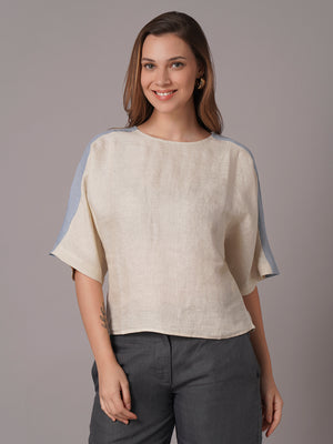 Women’s Linen Relax Fit Blouse Off White