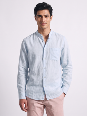 Men’s Tencel Linen Regular Fit Shirt Sky