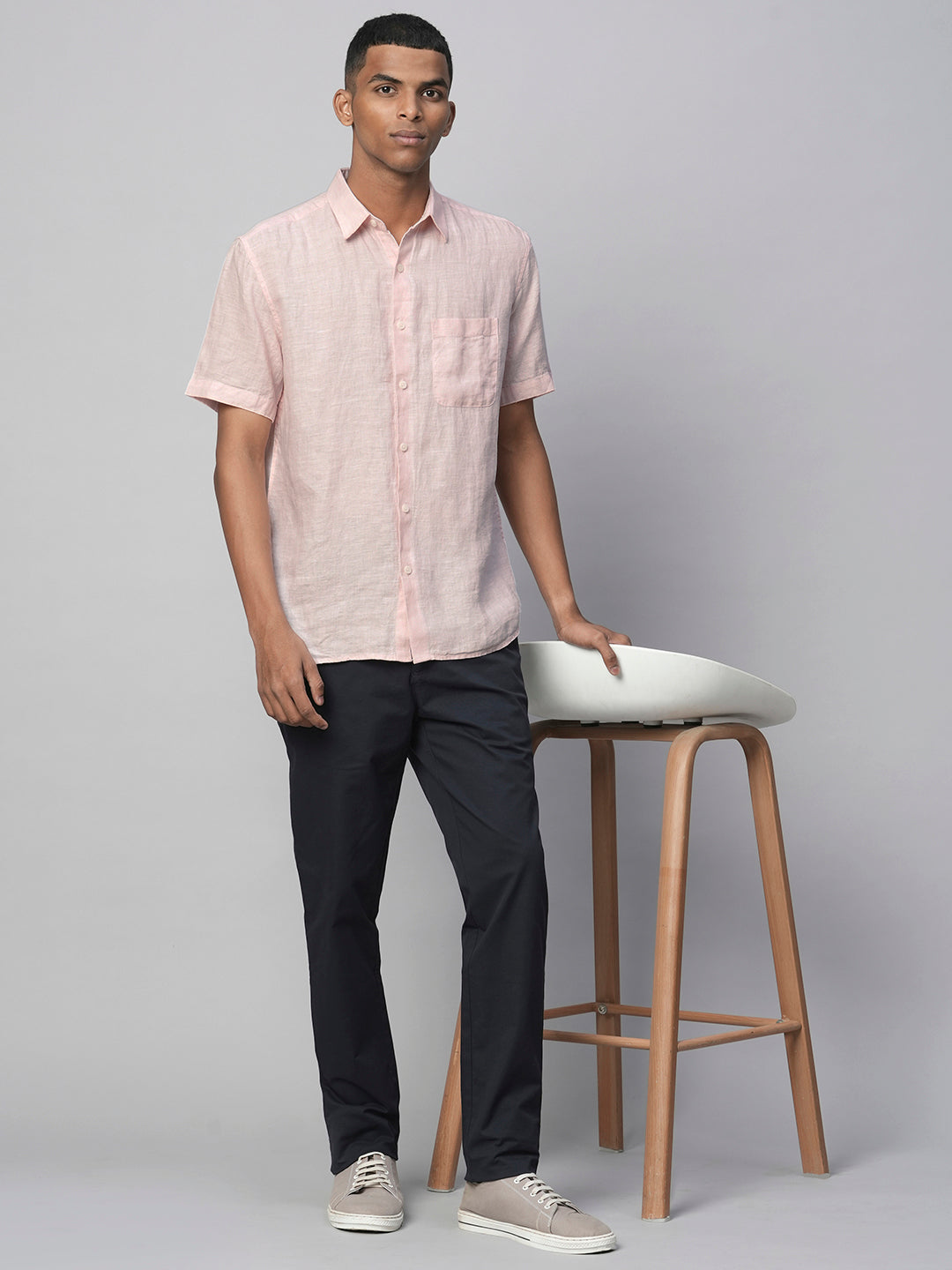 Buy Men s Linen Casual Wear Regular Fit Shirts Cottonworld