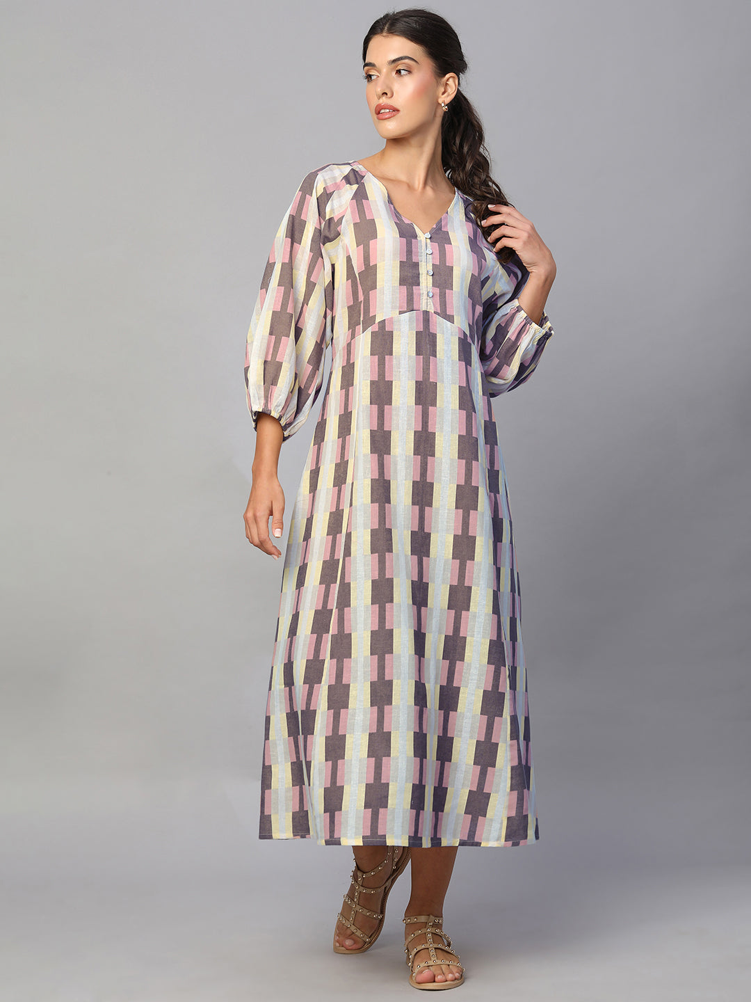 Buy Women's Cotton Flax Casual Wear Regular Fit Dress|Cottonworld Buy Women's Cotton Flax Casual Wear Regular Fit Dress|Cottonworld