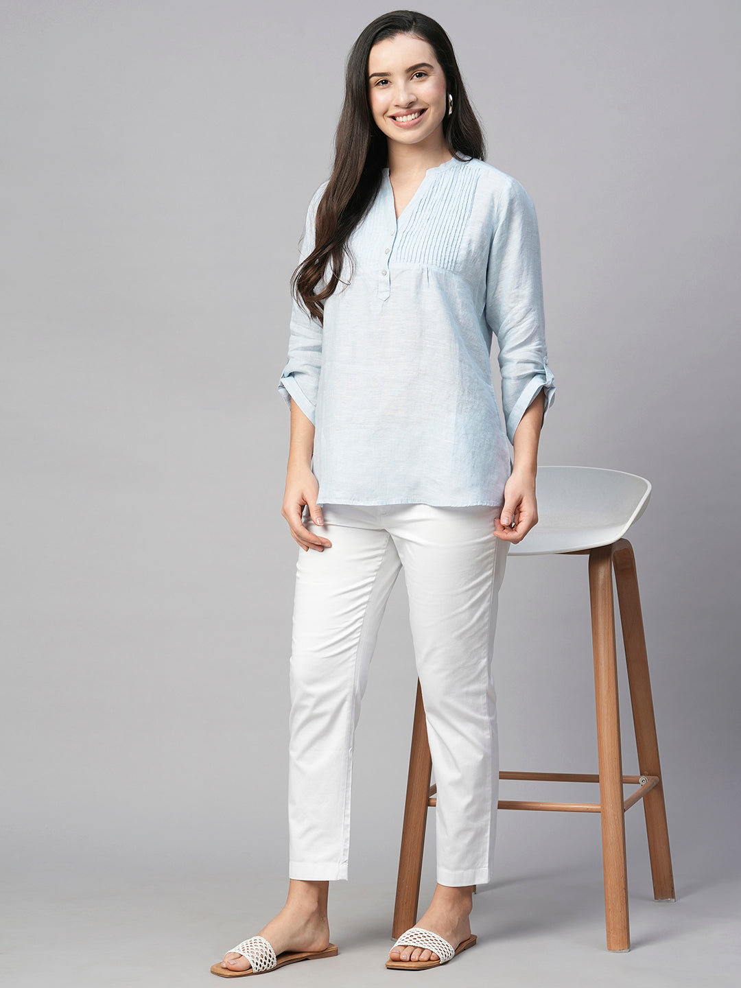 Buy Women's Linen Casual Wear Regular Fit Blouse