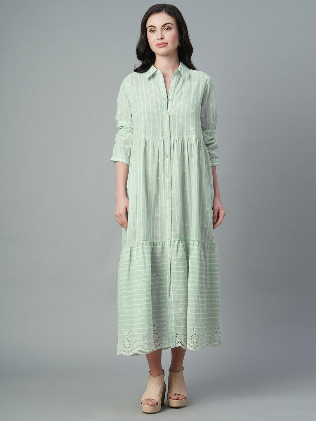 Buy Women's Cotton Flax Casual Wear Regular Fit Dress|Cottonworld Buy Women's Cotton Flax Casual Wear Regular Fit Dress|Cottonworld