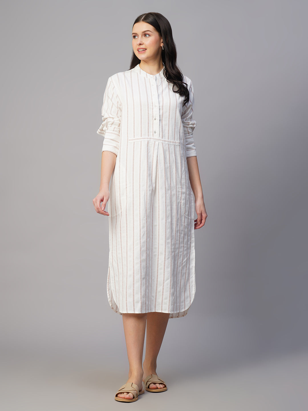Buy Women's Cotton Linen Casual Wear Boxy Fit Dress|Cottonworld