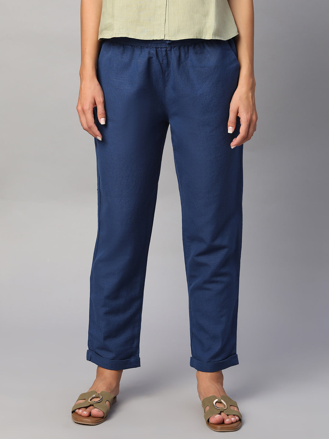 Women's Royal Linen Cotton Regular Fit Pant