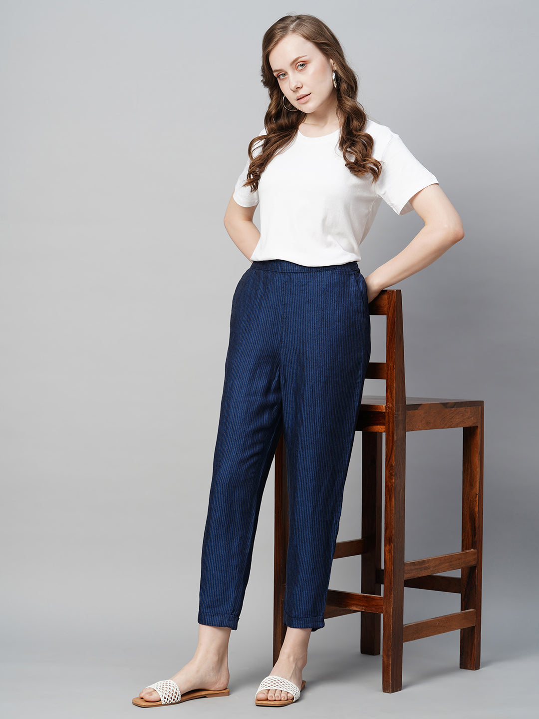 Bottom Wear Plain Ladies Cotton Straight Pants at Rs 290/piece in Balotra