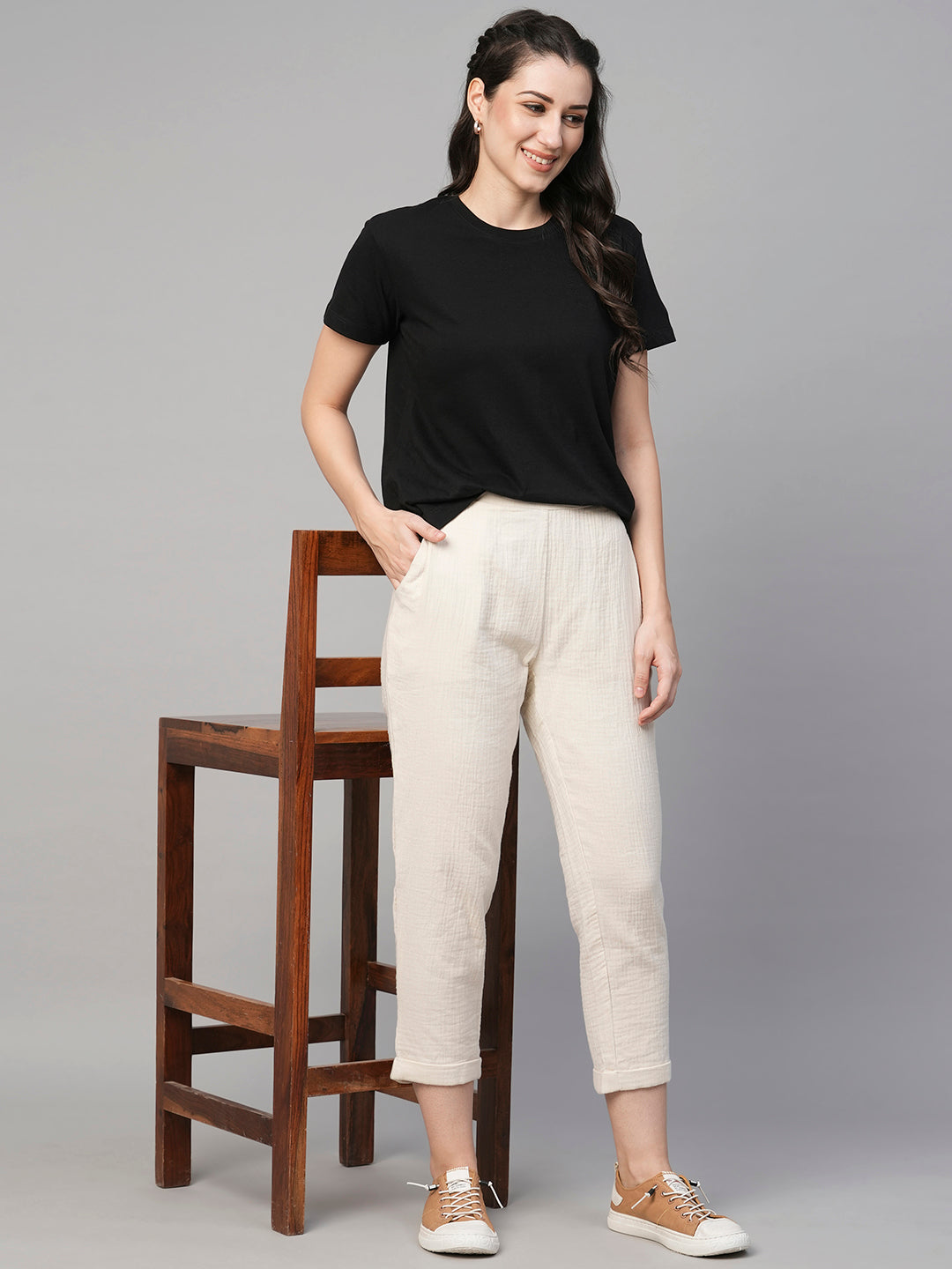 Buy Women's Cotton Casual Wear Regular Fit Pants