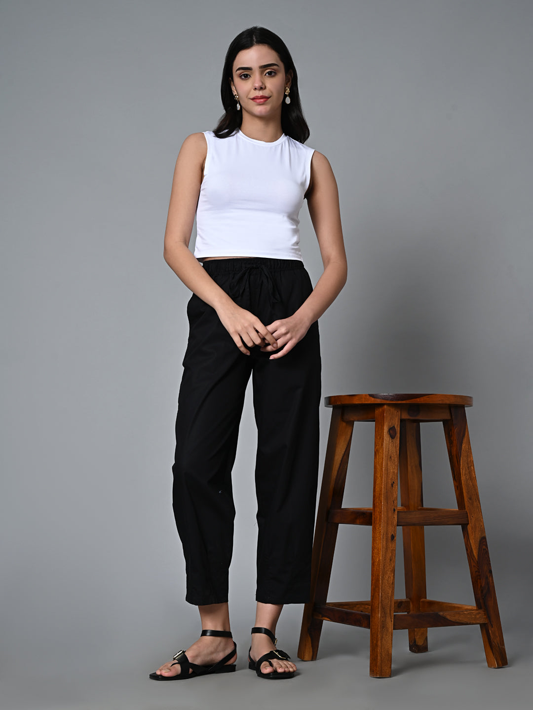 Buy Women's Cotton Casual Regular Fit Pants|Cottonworld
