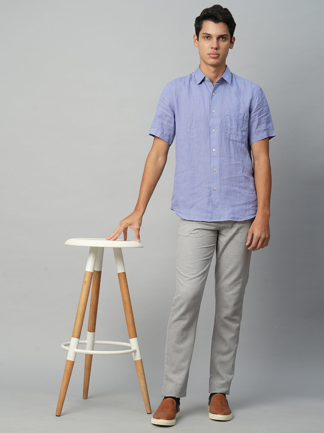 Buy Men's Cotton Linen Casual Wear Slim Fit Pants