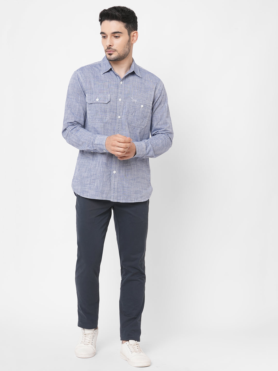 Buy Men's Cotton Lycra Casual Wear Slim Fit Pants|Cottonworld