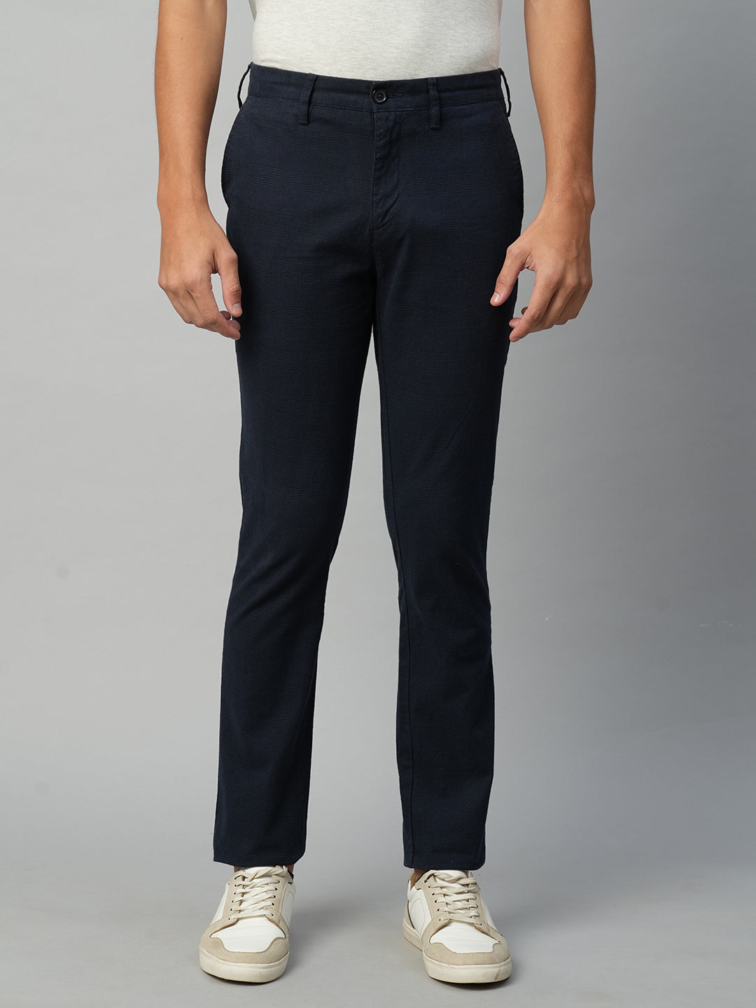 Buy Men's Cotton Spandex Casual Wear Slim Fit Pant