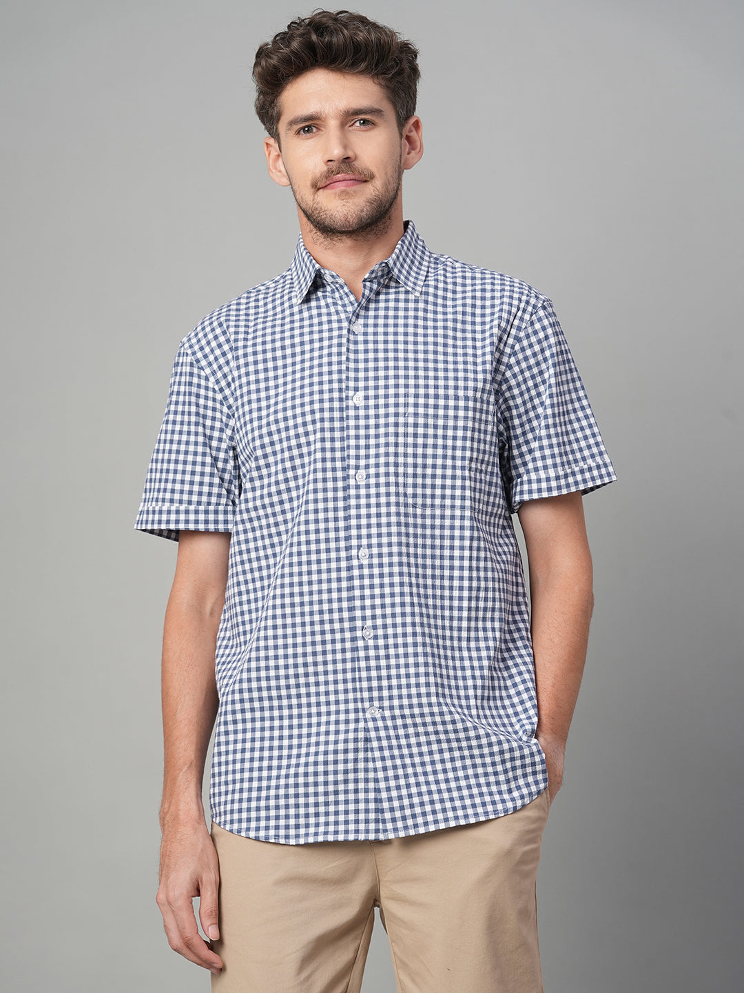 Buy Men's Cotton Lycra Casual Wear Regular Fit Shirts|Cottonworld