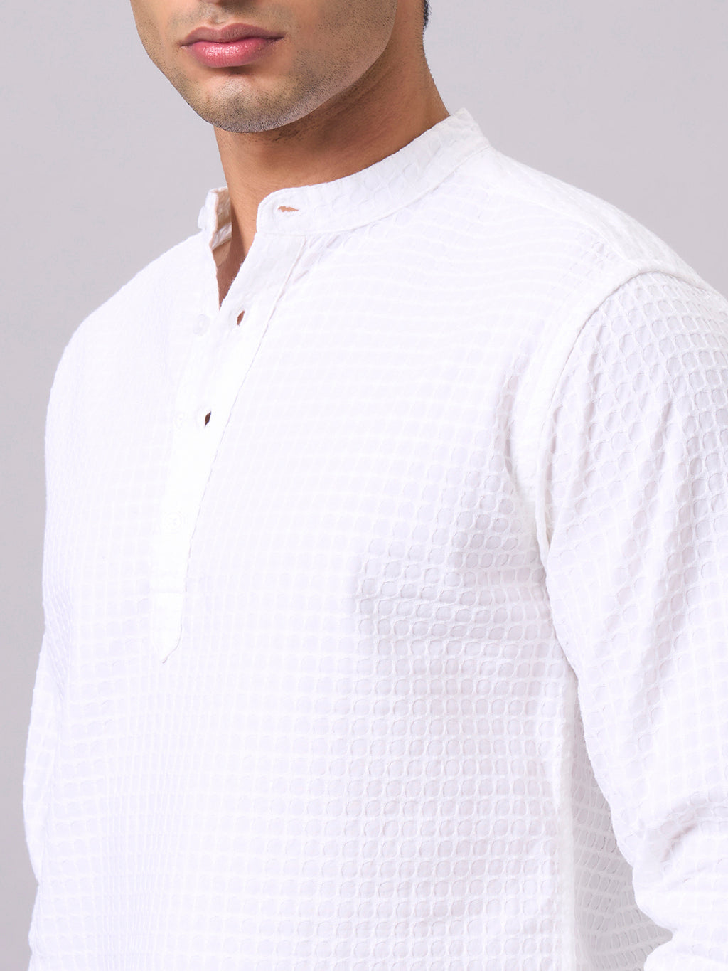 Men's White A 100% Cotton Regular Fit Shirt