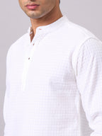 Men's White A 100% Cotton Regular Fit Shirt
