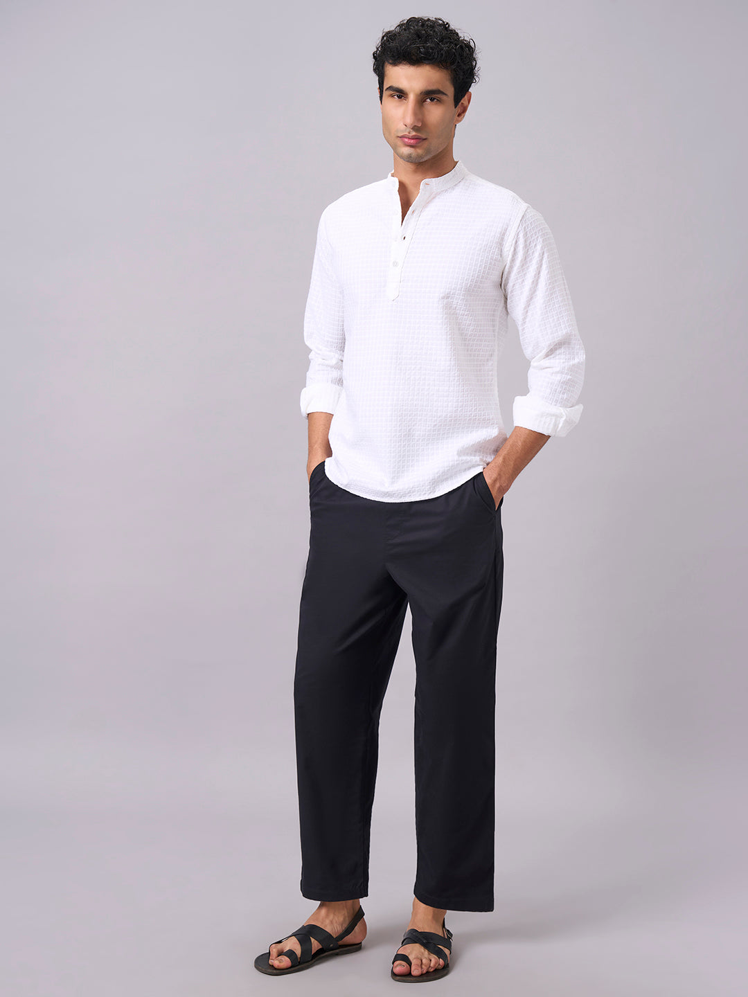 Men's White A 100% Cotton Regular Fit Shirt
