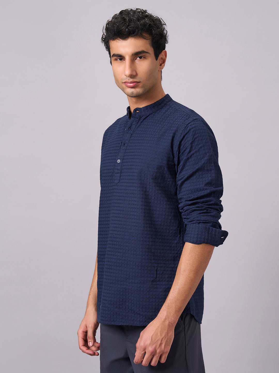 Men's Navy 1 100% Cotton Regular Fit Shirt