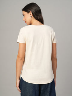 Women's Natural 100% Organic Cotton Regular Fit Tshirt