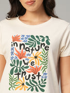 Women's Natural 100% Organic Cotton Regular Fit Tshirt