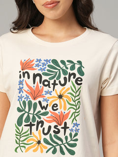 Women's Natural 100% Organic Cotton Regular Fit Tshirt