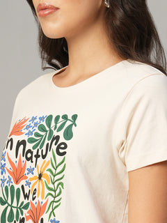 Women's Natural 100% Organic Cotton Regular Fit Tshirt