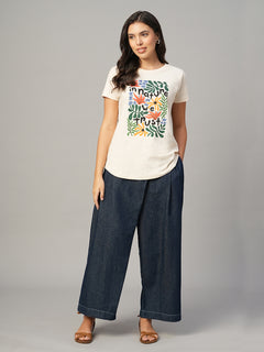 Women's Natural 100% Organic Cotton Regular Fit Tshirt