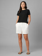 Women's Black 100% Organic Cotton Regular Fit Tshirt
