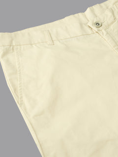 Men's Beige Cotton Lycra Regular Fit Pant
