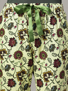Women's Cream 100% Viscose Regular Fit Pyjama