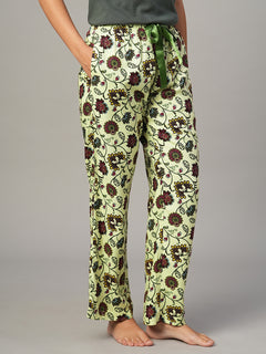 Women's Cream 100% Viscose Regular Fit Pyjama