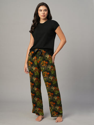Women's Multi 100% Viscose Regular Fit Pyjama