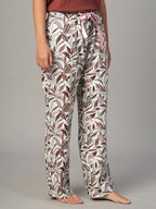 Women's White 100% Viscose Regular Fit Pyjama