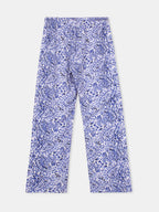 Women's Blue 100% Viscose Regular Fit Pyjama