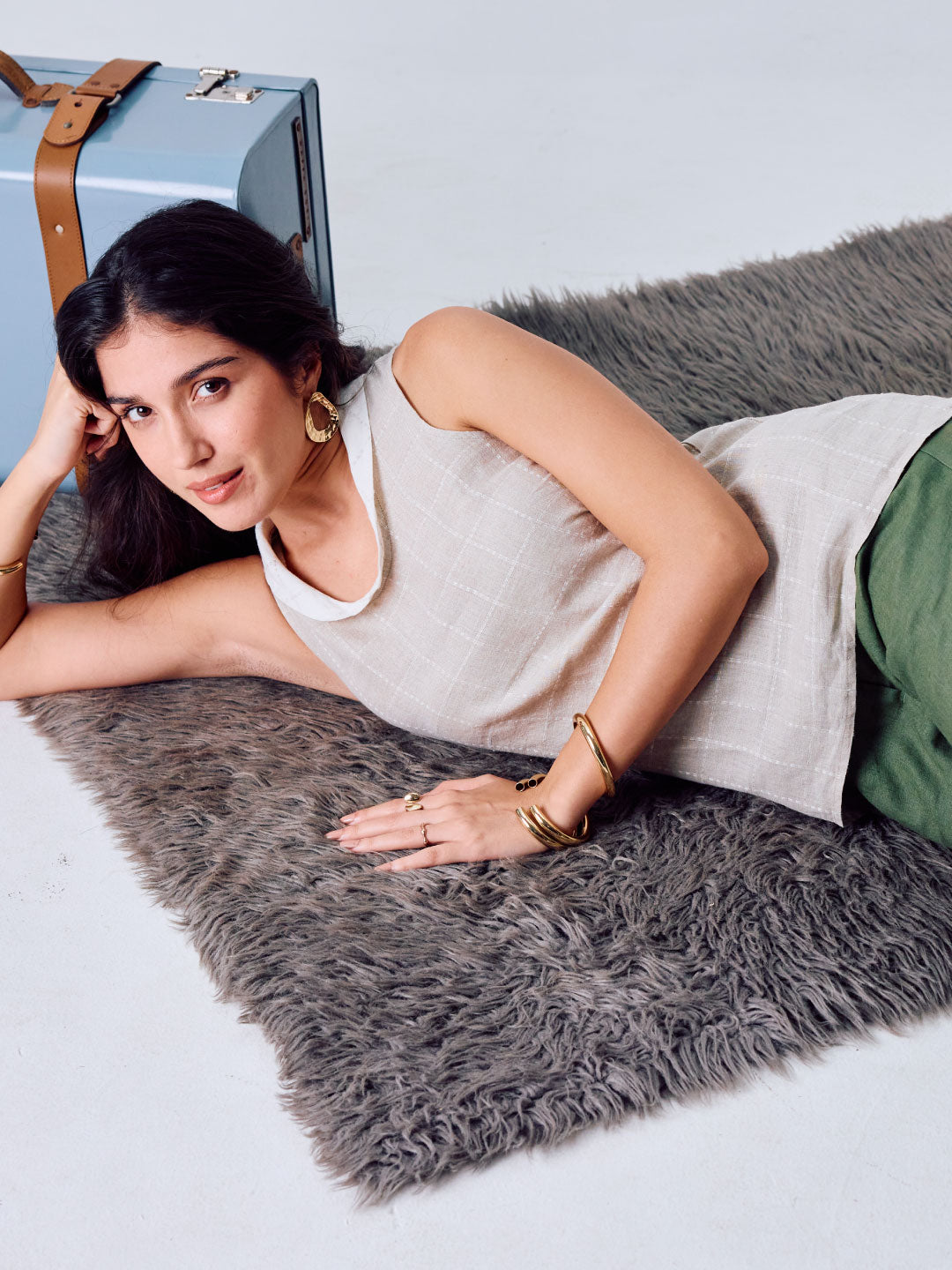 Women's Natural 100% Linen Regular Fit Blouse