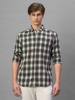 Men's Black 100% Cotton Regular Fit Shirt