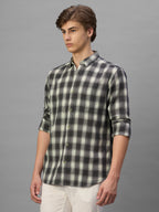 Men's Black 100% Cotton Regular Fit Shirt