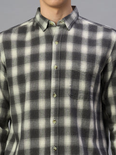 Men's Black 100% Cotton Regular Fit Shirt