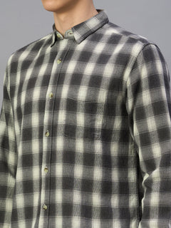 Men's Black 100% Cotton Regular Fit Shirt