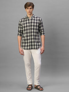 Men's Black 100% Cotton Regular Fit Shirt
