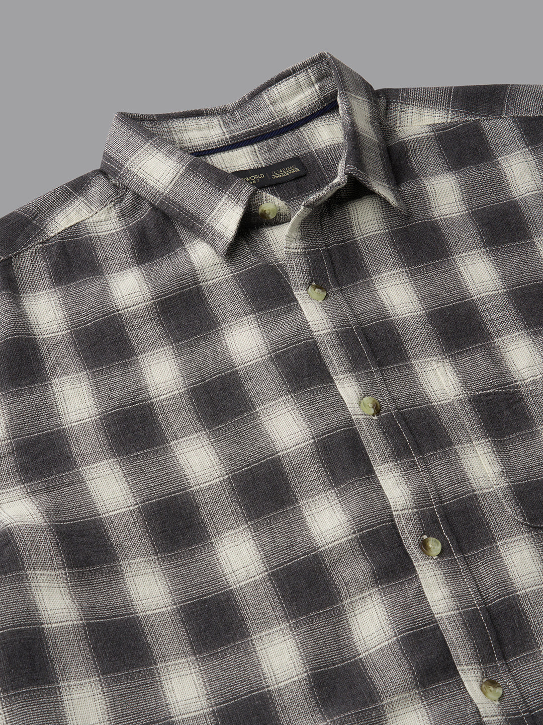 Men's Black 100% Cotton Regular Fit Shirt