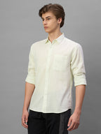 Men's Offwhite 100% Cotton Regular Fit Shirt