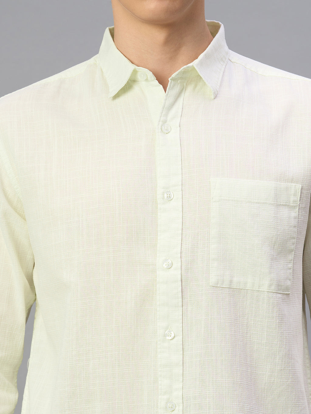 Men's Offwhite 100% Cotton Regular Fit Shirt