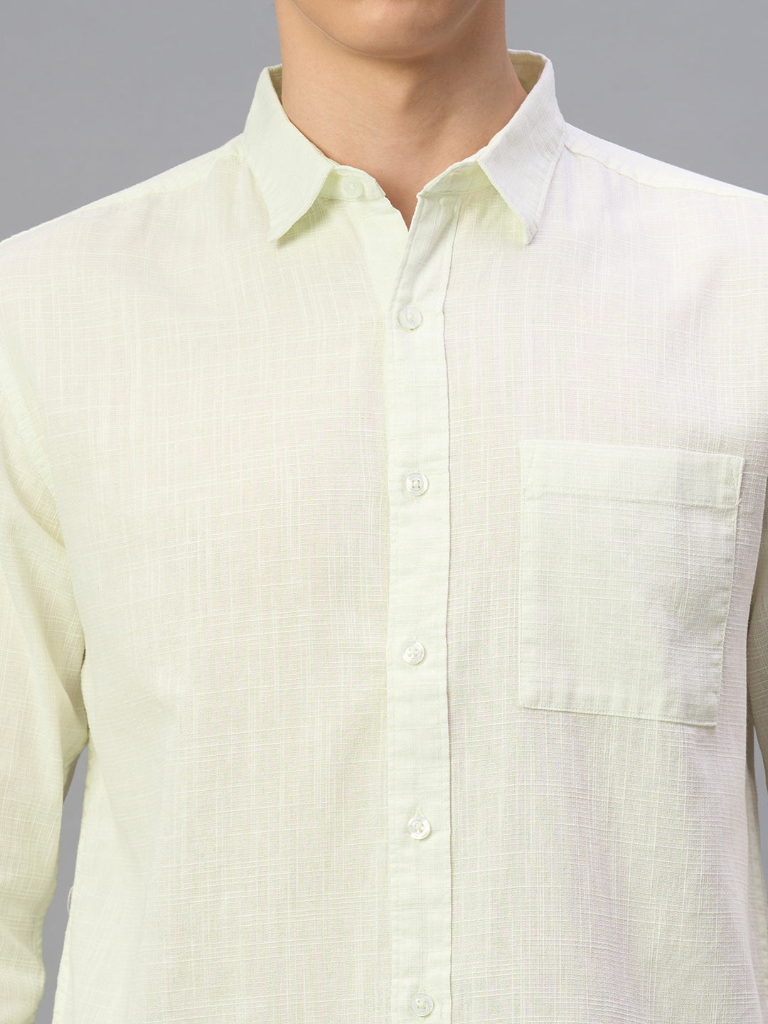 Men's Offwhite 100% Cotton Regular Fit Shirt