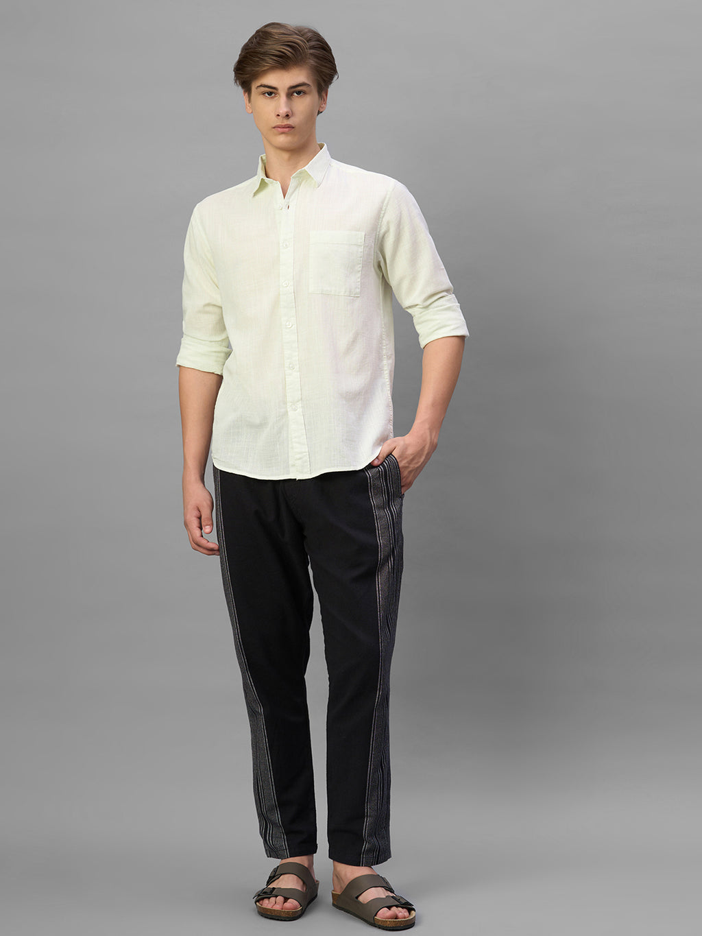 Men's Offwhite 100% Cotton Regular Fit Shirt