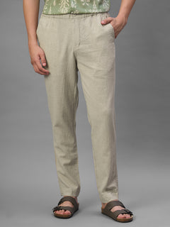 Men's Natural Cotton Linen Regular Fit Pant