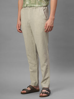 Men's Natural Cotton Linen Regular Fit Pant