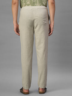 Men's Natural Cotton Linen Regular Fit Pant