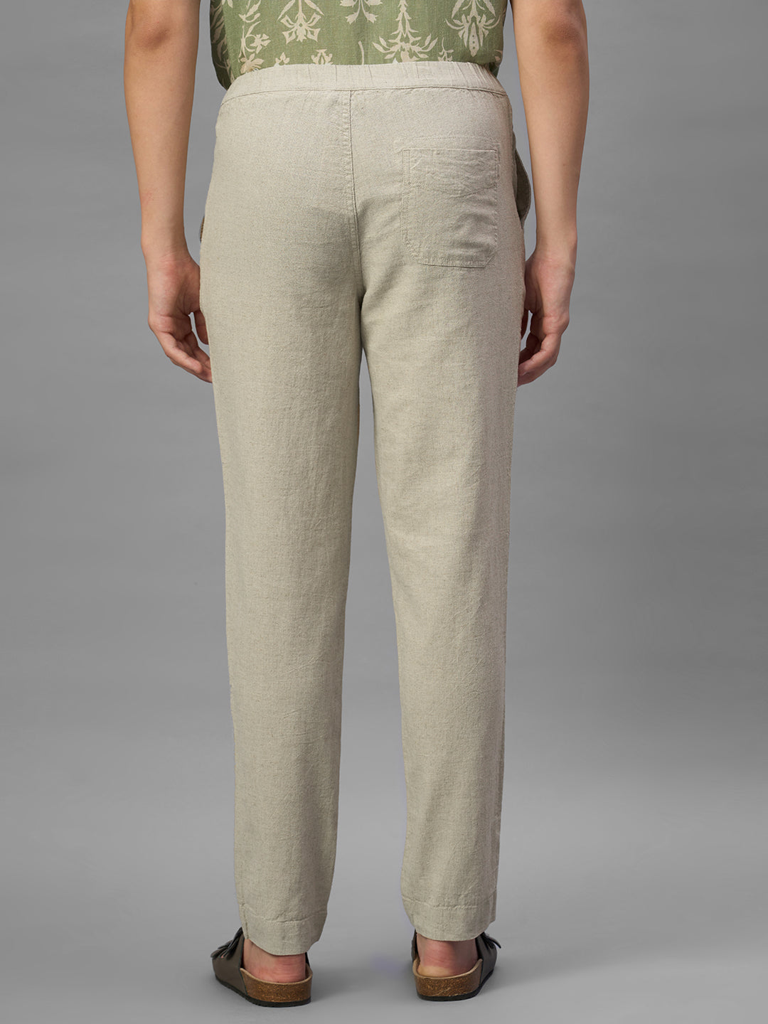 Men's Natural Cotton Linen Regular Fit Pant