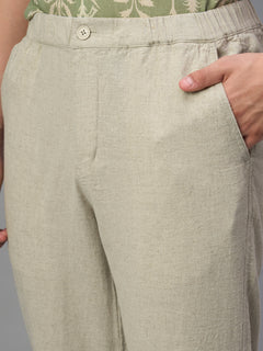 Men's Natural Cotton Linen Regular Fit Pant