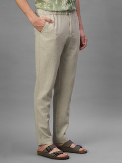 Men's Natural Cotton Linen Regular Fit Pant